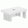 Eindkap, voor koker 60 x 40 x 2,0mm, met draad M8, RVS 316