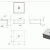 Eindkap, voor koker 60 x 60 x 2,0mm, met draad M8, RVS 316 - Afbeelding 4