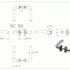 Deurkruk-set, incl. 8mm stift, voor deurdikte 30-60mm, RVS 304, schroefafstand 67 mm - Afbeelding 6