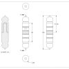 RVS - Poortscharnier glad 30mm Dorn 13mm