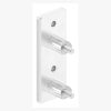 Wandanker voor staander, flens 165 x 60 x 10mm, met 2x 10,5mm boring, met 2 afstandhulzen, wandafstand 40mm, voor buis 42,4mm, RVS 304