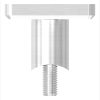 Wandanker voor staander, flens 165 x 60 x 10mm, met 2x 10,5mm boring, met 2 afstandhulzen, wandafstand 40mm, voor buis 42,4mm, RVS 304 - Afbeelding 9