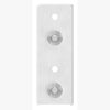 Wandanker voor staander, flens 165 x 60 x 10mm, met 2x 10,5mm boring, met 2 afstandhulzen, wandafstand 40mm, voor buis 42,4mm, RVS 304 - Afbeelding 8