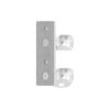 Wandanker voor staander, flens 165 x 60 x 10mm, met 2x 10,5mm boring, met 2 afstandhulzen en kogelringen, wandafstand 40mm, voor buis 48,3mm, RVS 304 - Afbeelding 6