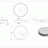 Afdekkap, 76 x 12mm, met boring 14,5mm, Wanddikte: 1mm, geslepen, RVS 316 - Afbeelding 2