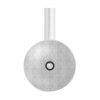 Leuningdrager, lasmodel, Schijf 70 x 5mm afgerond, stift 14mm, wandafstand 84mm, achterzijde M8 schroefdraad, incl. stokschroef M8x80, RVS 304 - Afbeelding 4