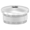 Eindkap, voor buis 33,7 x 2,0mm, met draad M8, half rond, klemverbinding, met kartelrand, hol, RVS 316