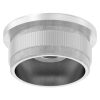 Eindkap, voor buis 33,7 x 2,0mm, met draad M8, half rond, klemverbinding, met kartelrand, hol, RVS 316 - Afbeelding 2