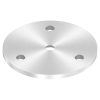 Schijf, Ø 70 x 4mm, 3x 6,5mm en 1x 10mm boring, gedraaid geslepen, RVS 304