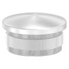 Eindkap, voor buis 33,7 x 2,0mm, half rond, klemverbinding, met kartelrand, hol, RVS 316