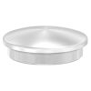 Eindkap, voor buis 48,3 x 3,0mm, half rond, klemverbinding, met kartelrand, RVS 304