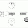 Eindkap, voor buis 33,7 x 2,5mm, met draad M8, vlak, klemverbinding, met kartelrand, RVS 304 - Afbeelding 4
