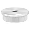 Eindkap, voor buis 33,7 x 2,5mm, met draad M8, vlak, klemverbinding, met kartelrand, RVS 304