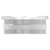 Eindkap, voor buis 42,4 x 1,8mm, vlak, klemverbinding, met kartelrand, hol, RVS 304 - Afbeelding 2