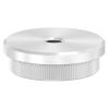 Eindkap, voor buis 42,4 x 2,5mm, met draad M8, vlak, klemverbinding, met kartelrand, RVS 304