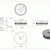 Eindkap, voor buis 42,4 x 2,0mm, met draad M8, vlak, klemverbinding, met kartelrand, hol, RVS 304 - Afbeelding 5