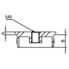 Eindkap, voor buis 42,4 x 2,0mm, met draad M8, vlak, klemverbinding, met kartelrand, hol, RVS 304 - Afbeelding 4