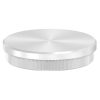 Eindkap, voor buis 60,3 x 2,0mm, vlak, klemverbinding, met kartelrand, RVS 304