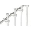 Dubbele dwarsstafhouder voor bevestiging van 2 staven met 14,2 en 14,2mm boring, incl. madeschroef, RVS 304 - Afbeelding 6