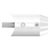 Dwarsstafhouder voor 33,7mm buis, boring 12,2mm, voor vlakke montage, incl. maden- en bevestigingsschroeven, RVS 304 - Afbeelding 4