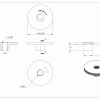 Flens, Ø 42,4mm, Wanddikte: 4mm, met schroefdraad M10, vlak, lasmodel, RVS 304 - Afbeelding 5