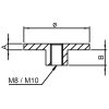Flens, Ø 42,4mm, Wanddikte: 4mm, met schroefdraad M10, vlak, lasmodel, RVS 304 - Afbeelding 4