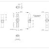 Scharnier t.b.v. muurflens - trekstang, voor glazen luifel systeem, 2x Rechtsdraad M10, zonder flens en zonder trekstang, RVS 304 - Afbeelding 7