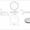 Eindkap, voor buis 48,3 x 2,5mm, half rond, klemverbinding, met rand, onderzijde verjongd voor optimale klemming bij montage, RVS 304 - Afbeelding 4