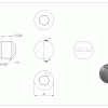 Kogel, massief, Ø 25mm, met doorgaand gat, 12,2mm, geslepen, RVS 304 - Afbeelding 3
