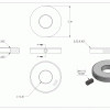 Schijf 30 x 5mm, centraal gat 12,3mm, madeschroef M4, RVS 304 - Afbeelding 4