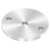 Ankerplaat, Ø 100 x 8mm, 2 x 11mm en 1x 12,5mm boring, gedraaid geslepen, RVS 304 - Afbeelding 3