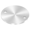 Ankerplaat, Ø 120 x 6mm, 2x 11mm boring, gedraaid geslepen, RVS 304 - Afbeelding 3