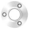 Wand- en vloerflens, flens 65 x 5mm, hoogte: 20mm, met 3x 5,5mm boring, verzonken voor M5, met 1 madeschroef, voor buis 26,9mm, RVS 304 - Afbeelding 4
