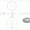Schijf, bol, Ø 42mm, met boring 12,5mm, Wanddikte: 2mm, geslepen, RVS 304 - Afbeelding 4