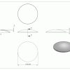 Schijf, bol, Ø 60mm, Wanddikte: 2mm, onbehandeld, RVS 304 - Afbeelding 4