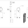 Buisklem / spanring voor buis 42,4mm, wandafstand: 100mm, gat afstand 35mm, RVS 304 - Afbeelding 4