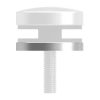 Onderste deel voor 40mm glasadapter, t= 5mm, met vlakke aansluiting, RVS 304 - Afbeelding 2
