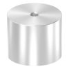 Onderste deel voor 62mm glasadapter met schroefdraad M10, t= 50mm, met vlakke aansluiting, RVS 304