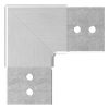 Hoekverbinder, horizontaal, voor glasprofielbuis 40 x 40mm, RVS 304 - Afbeelding 3