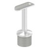 Railingsteun met stift en schaal uit één deel, voor buis 42,4 x 2,0mm, lijmverbinding, Stift Ø 14mm, schaal voor buis 42,4mm met gespiegelde boringen, hoogte: 80mm, RVS 316