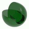 Glaskogel groen, Ø 30mm, met potgat 12,3mm - Afbeelding 2
